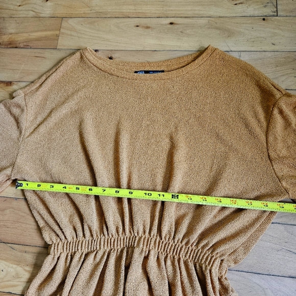Zara Mustard Yellow Knit Blouse - Picture 6 of 13